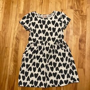 Girls heart print dress size 7/8
